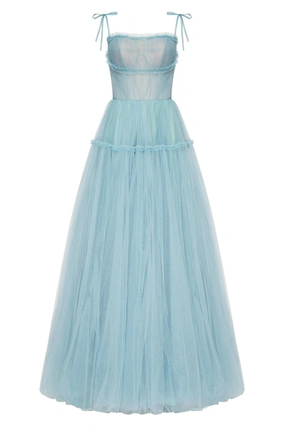 Milla Ocean Wave Tie-straps Tulle Prom Dress