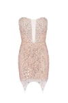 Milla Radiant Mini Dress In Gold With A Plunging Neckline In Golden Rose