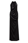Milla Black Mock Neck Sleeveless Low Slit Dress In Black