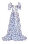 MILLA BLUE HYDRANGEA MAXI PRINCESS DRESS