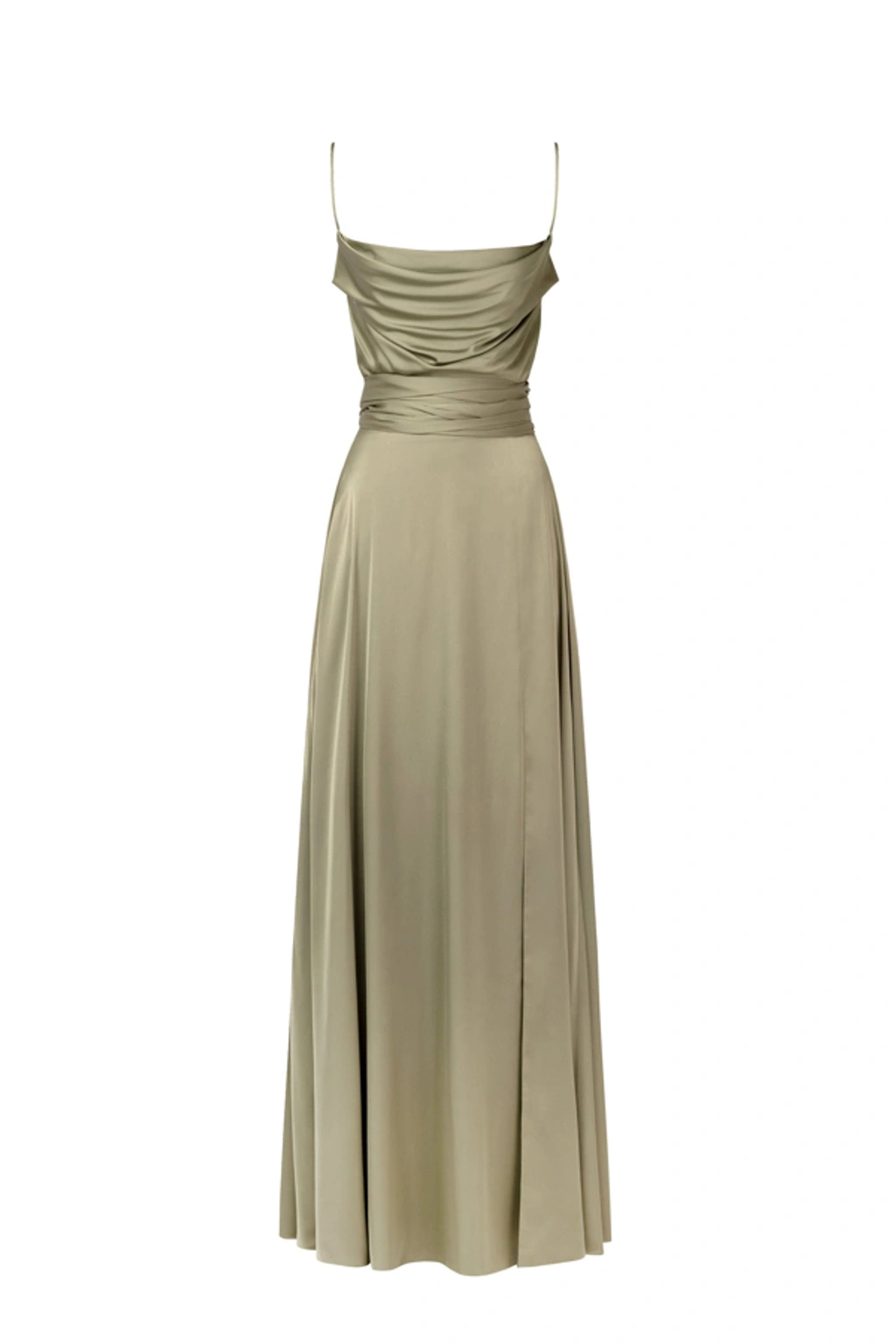 milla boudoir silk slip dress Boudoir Olive Silk Slip Dress In Green