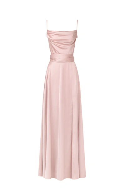 Milla Boudoir Misty Rose Silk Slip Dress In Pink