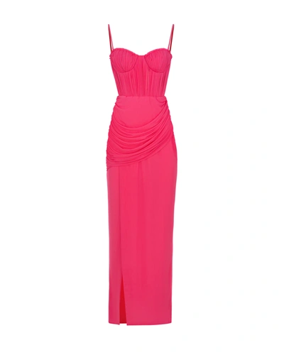 Milla Vibrant Pink Bustier Maxi Dress