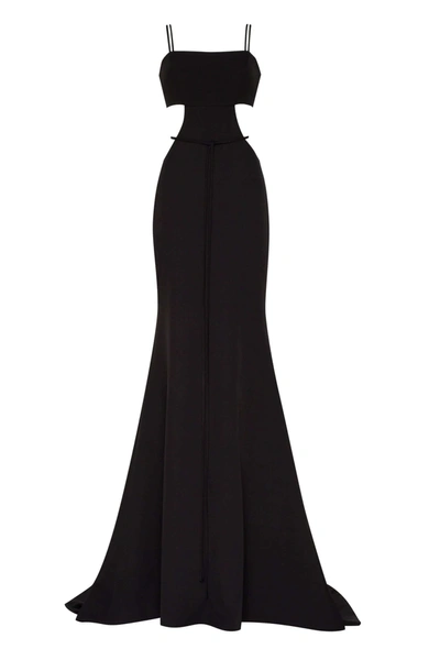 Milla Black Casual Side Cut Out Maxi Dress