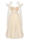 MILLA MELON SPARKLY MIDI TULLE DRESS