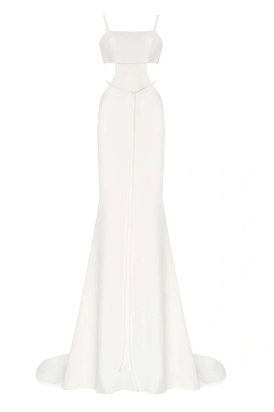 Milla White Casual Side Cut Out Maxi Dress