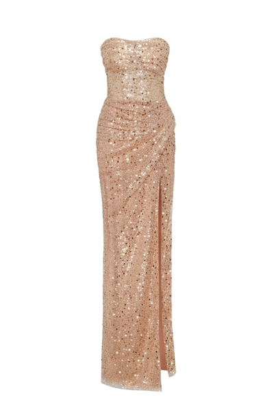 Milla Radiant Maxi Dress In Gold In Golden