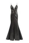 MILLA SMOKY FITTED MAXI DRESS WITH HIGH SLIT