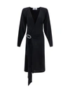 Attico Front-slit Long-sleeved Wrap Dress