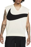 Nike Swoosh Graphic Sweater Vest In White