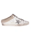 Golden Goose Super-star Sabot Leather Upper Glitter Star Shearl In 10224