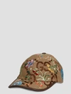 Gucci Jumbo Gg Baseball Hat With Floral Embroidery In Brown