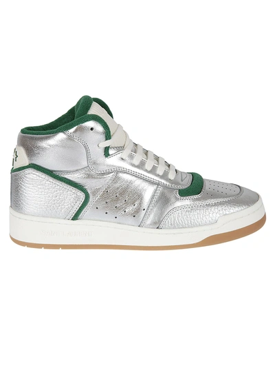 Saint Laurent Sl/80 Sneakers In Silver/black