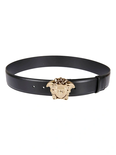 Versace Black Leather Belt