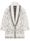 Alanui Bandana Jacquard Cashmere Cardigan In White