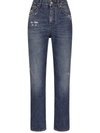 Dolce & Gabbana Boyfriend Jeans In Medium Blue Denim