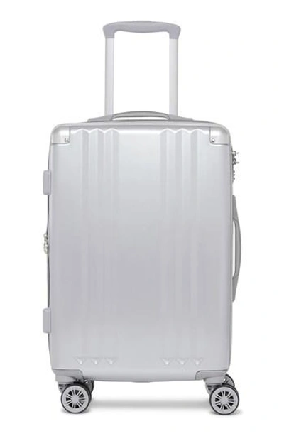 Calpak Ambeur 22-inch Rolling Spinner Carry-on In Silver