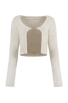 JACQUEMUS JACQUEMUS NEVE LOGO PRINT LONG SLEEVE TOP