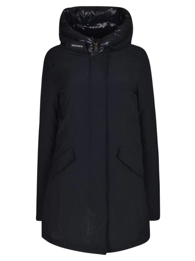 Woolrich Concealed Reversible Parka In Blue
