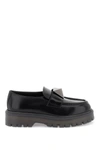 Valentino 45mm One Stud Leather Loafers In Black