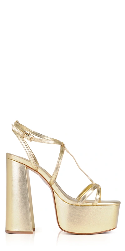 Schutz Adriana Platform Sandals In Gold