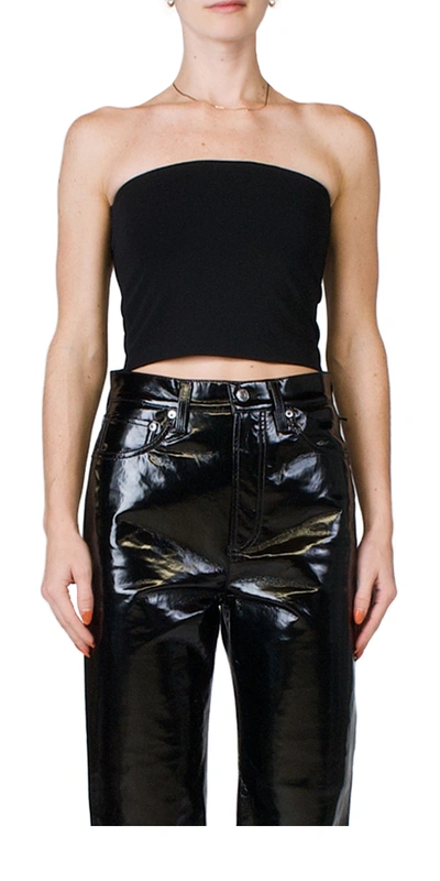 Éterne Amina Strapless Jersey Top In Black