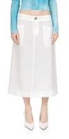 Ciao Lucia Dino Midi Skirt In White