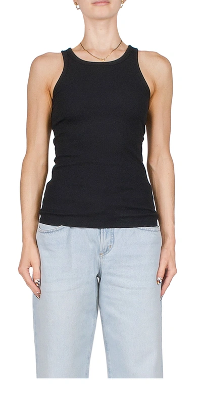 Éterne Ribbed Cotton Tank Top In Black