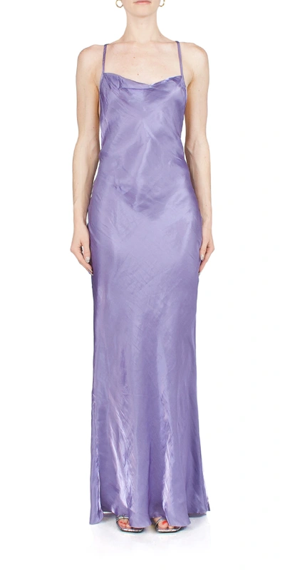 Bec & Bridge Indra Satin Maxi Dress In Purple