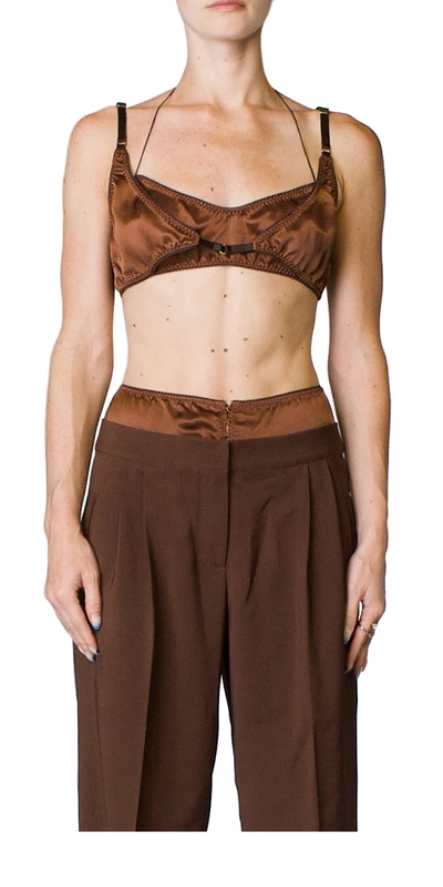 Anna October Marie Bra Top In Brown