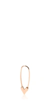 LOREN STEWART MINI HEART SAFETY PIN EARRING ROSE GOLD