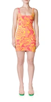 Priscavera Open Back Terry Mini Dress