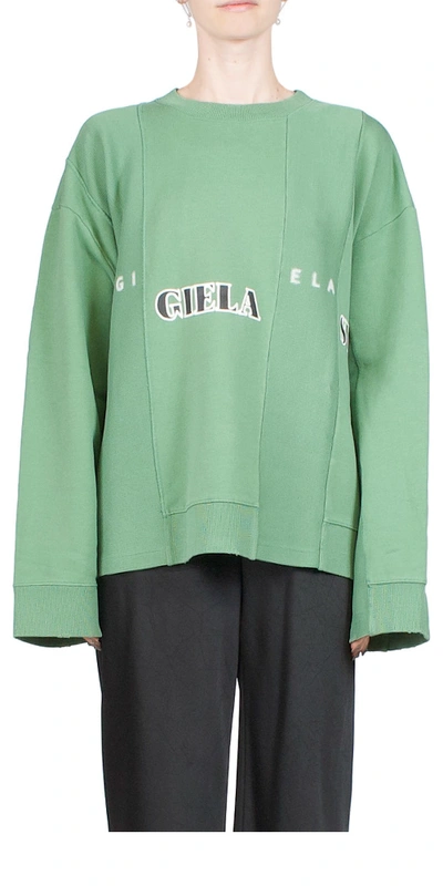 Mm6 Maison Margiela Green Band Sweatshirt In 627 Clover