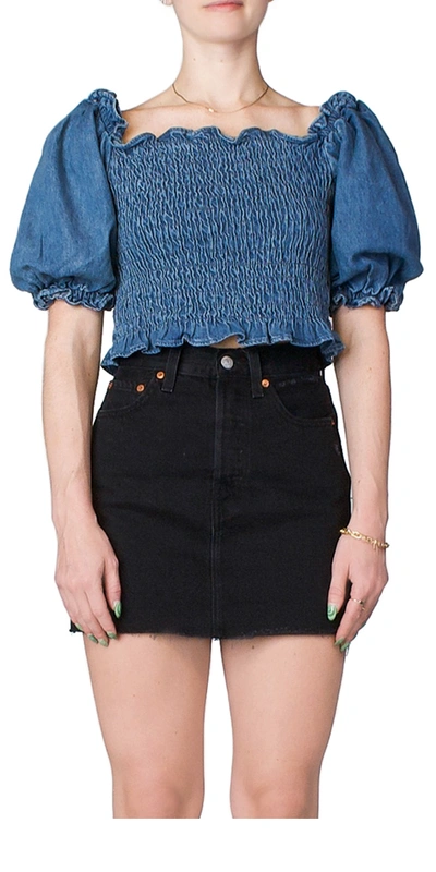 LEVI'S REY SMOCKED TOP