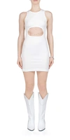 Sandy Liang Riblet Cutout Cotton Rib Tank Dress