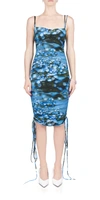 Priscavera Ruched Fitted Dress In Superbloom