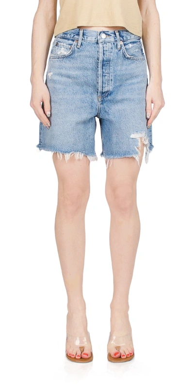 Agolde Stella High Rise Short In Blue