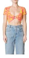 Priscavera Terry Jacquard Crop Top