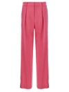 Area 'embellished Crystal' Wide Leg Trousers In Fuchsia