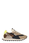 Run Of Men's Barrio M - Sneakers Suede, Canvas And Leather In Blue/beige