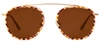 Krewe 27733 Caffe Dolce 18k Round Sunglasses In Brown