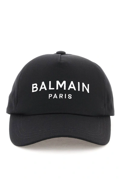 Balmain Baseball Cao With Logo In Black