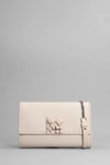 Christian Louboutin Carasky Empire Leather Clutch In Powder