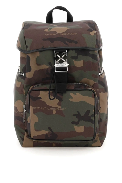 Off-white Camouflage Print Backpack In Multicolor