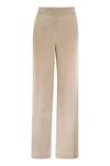 ANTONELLI ANTONELLI VISCOSE AND LINEN PALAZZO TROUSERS