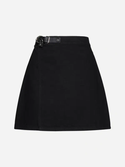 Jw Anderson Padlock-detail Belted Skirt In Black