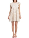 MAGGY LONDON WOMENS EYELET PARTY SHIFT DRESS