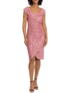 MAGGY LONDON WOMENS SEQUINED PARTY SHEATH DRESS