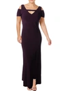 Nightway Petite Stretch-velvet Cold-shoulder Gown In Pink