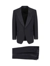 Tom Ford Bi-stretch Plain Weave Shelton Evening Suit In Black